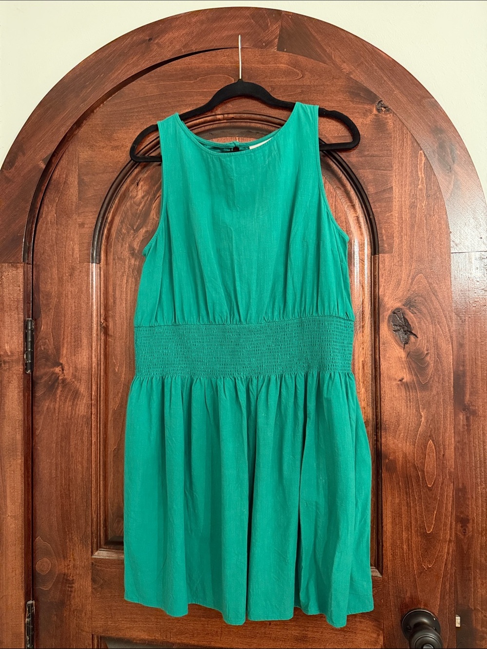 Women’s Green Sleeveless Waist-Detail Dress